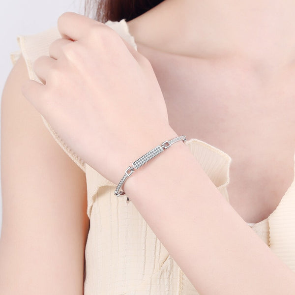 Crystal Splice Tennis Bracelet