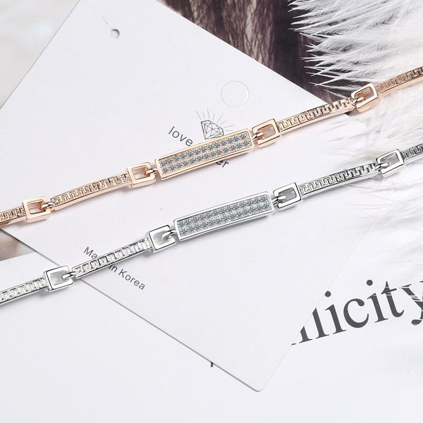 Crystal Splice Tennis Bracelet