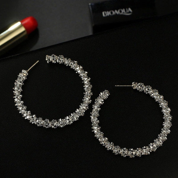 Textured Hoop Earrings