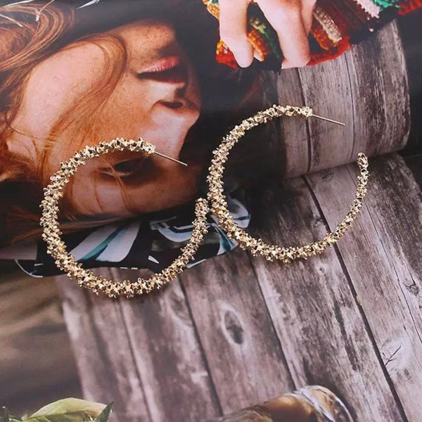 Textured Hoop Earrings