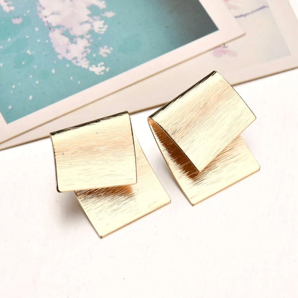 Irregular Folding Stud Earrings
