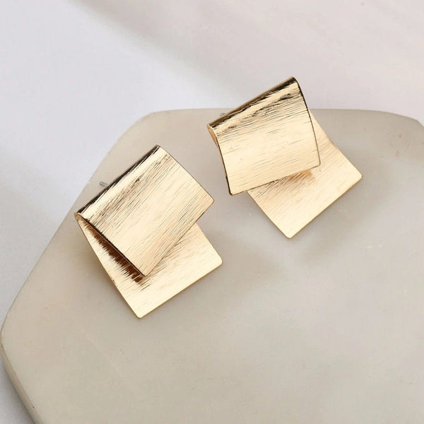 Irregular Folding Stud Earrings