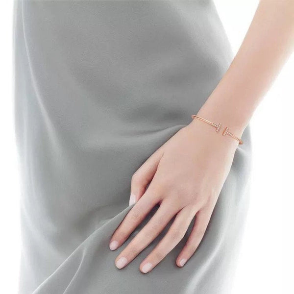 Double T Bangle Bracelet
