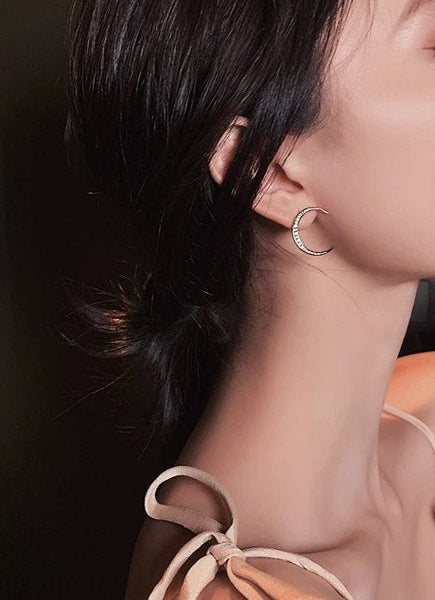 Crescent Moon & Star Studs