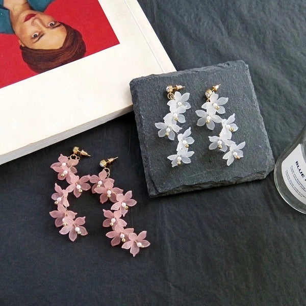 Flowy Flowers Dangle Earrings