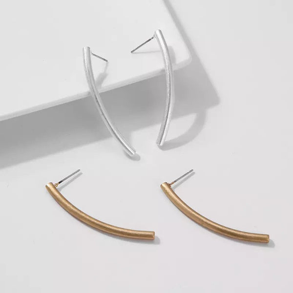 Brushed Bar Earrings