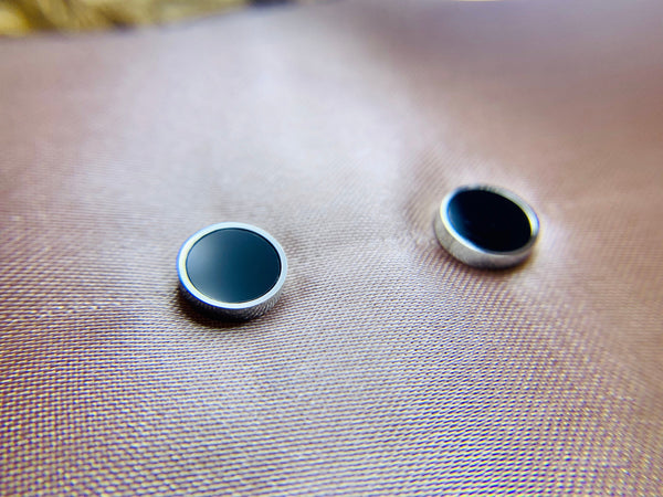 Black and White Stud Earrings