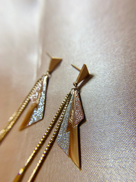 Triangle Tassel Dangle Earrings