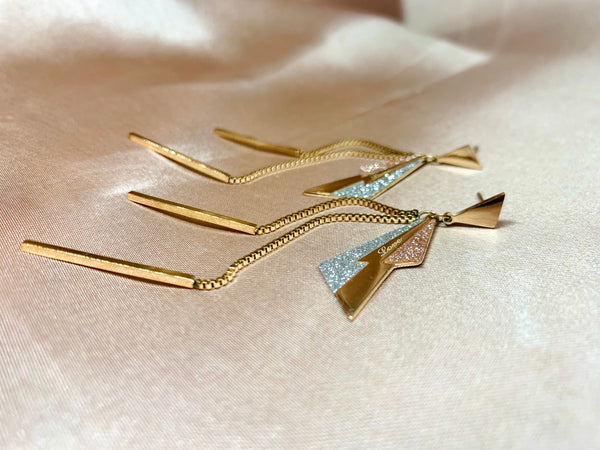 Triangle Tassel Dangle Earrings