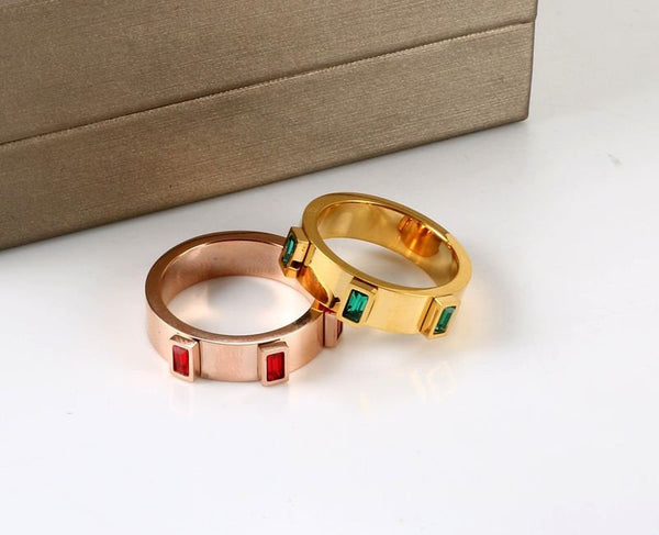 Crystal Rectangle Ring