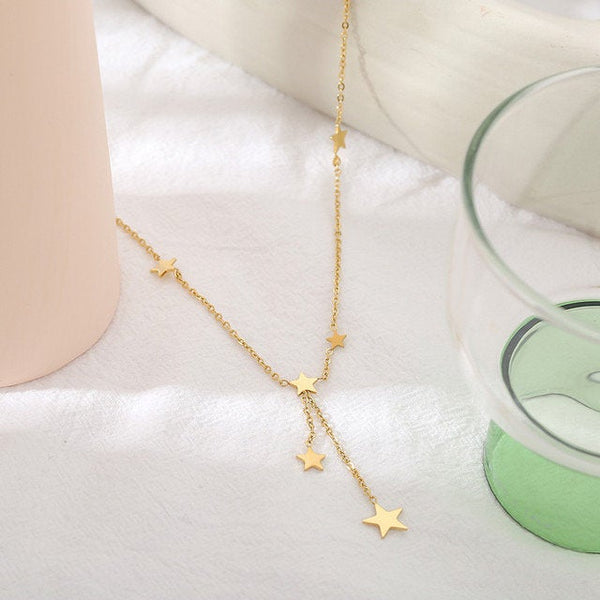 Star Tassel Lariat Necklace