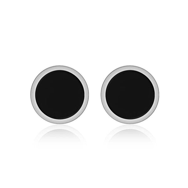 Black and White Stud Earrings