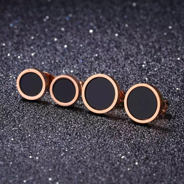 Black and White Stud Earrings