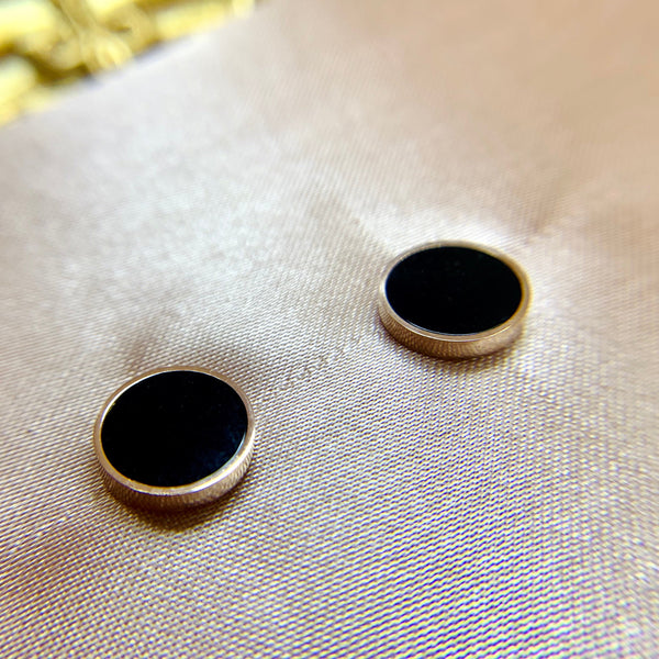 Black and White Stud Earrings