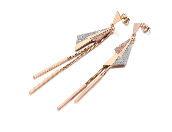 Triangle Tassel Dangle Earrings
