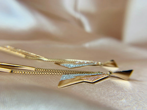 Triangle Tassel Dangle Earrings