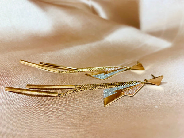 Triangle Tassel Dangle Earrings