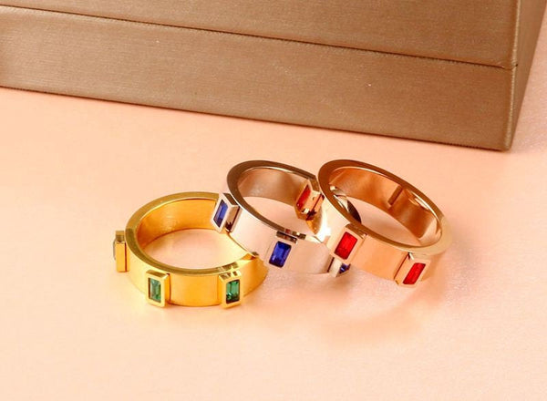 Crystal Rectangle Ring