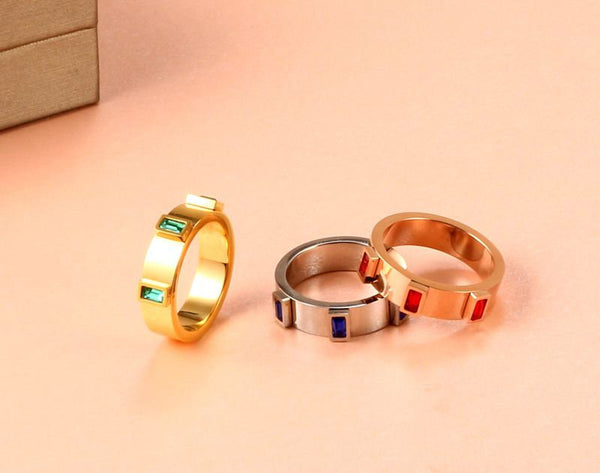 Crystal Rectangle Ring