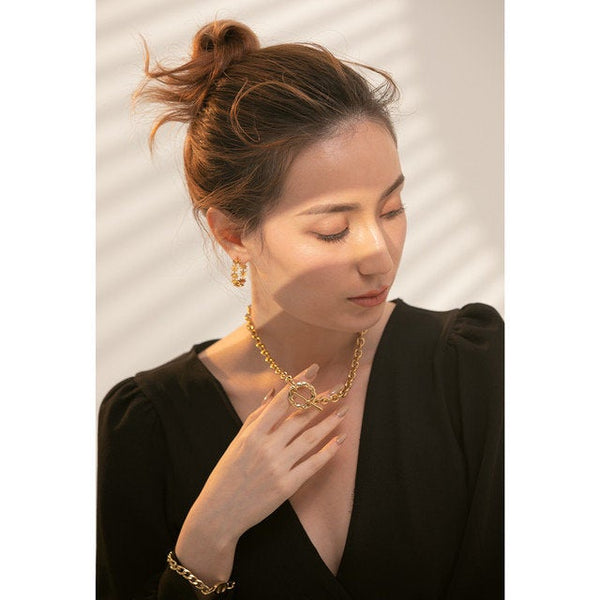 Toggle Clasp Necklace Bracelet Set