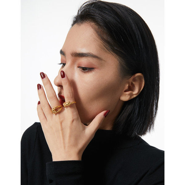 Twisted Wire Knot Ring