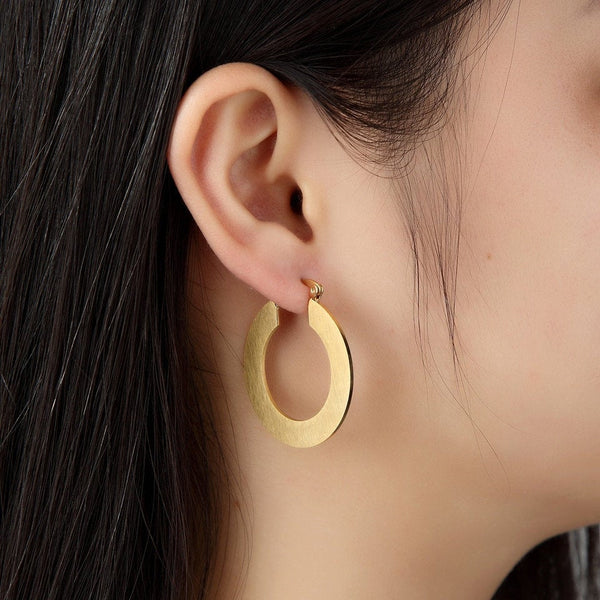 Flat Hoop Earrings