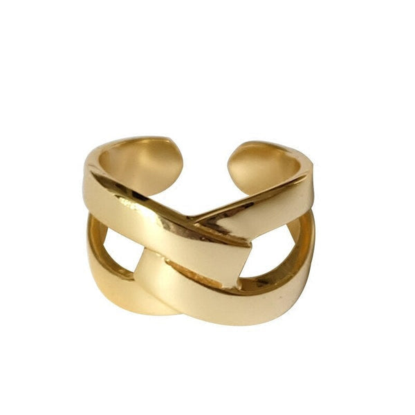 Chunky X Cross Ring