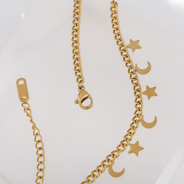 Celestial Charms Delicate Chain Choker Necklace