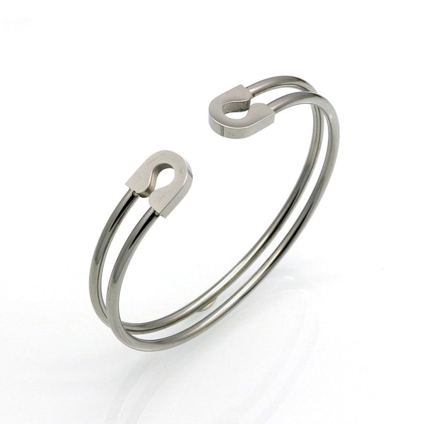 Safety Pin Bangle Bracelet