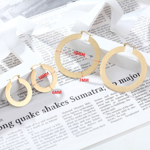 Flat Hoop Earrings