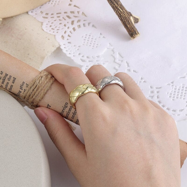 Chunky Quilted Ring