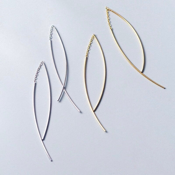 Crossover Threader Dangle Earrings