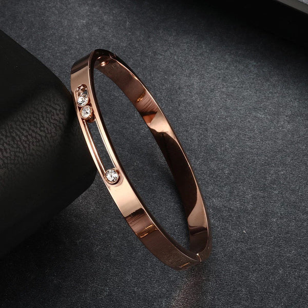 Rolling Diamonds Bangle Bracelet