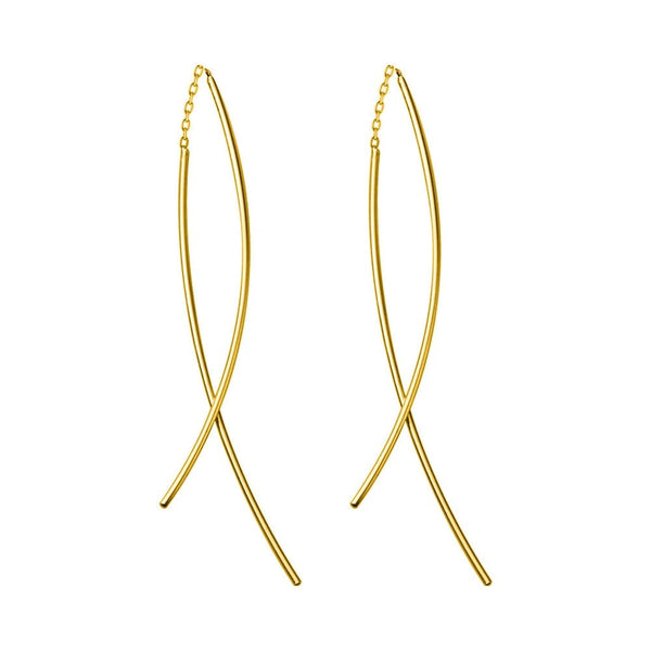 Crossover Threader Dangle Earrings