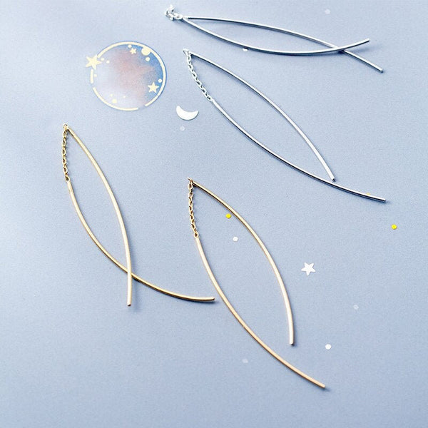 Crossover Threader Dangle Earrings