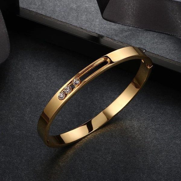 Rolling Diamonds Bangle Bracelet