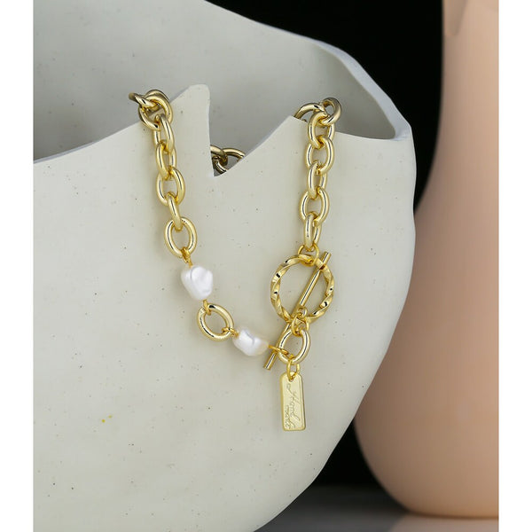Chain Toggle Pearl Bracelet