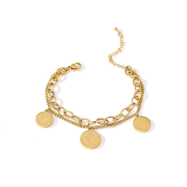 Royal Coin Chain Bracelet